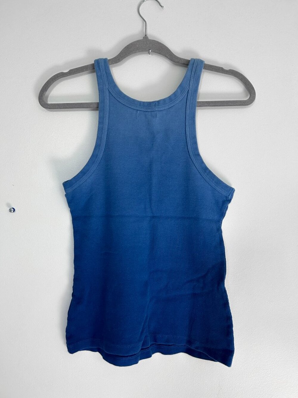 Mother Blue Ombre Gradient Racerback Rib Knit Tank - Size Small - MSRP $120 - Picture 2 of 5